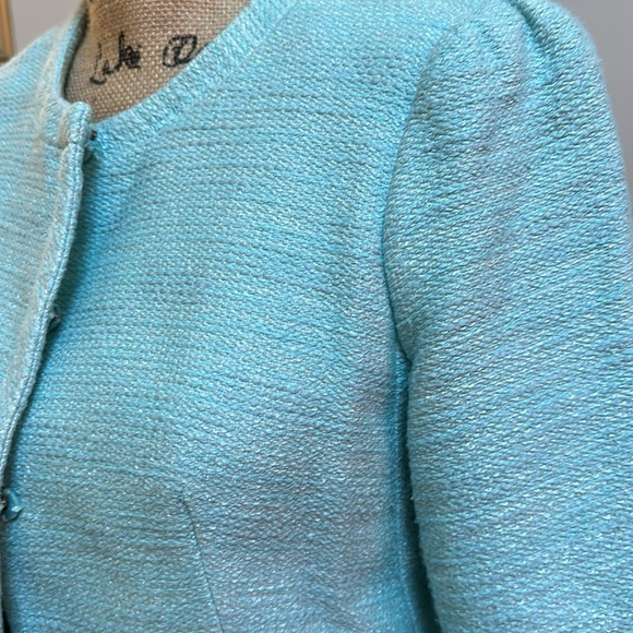 Talbot baby blue metallic shimmer blazer - Picture 4 of 6